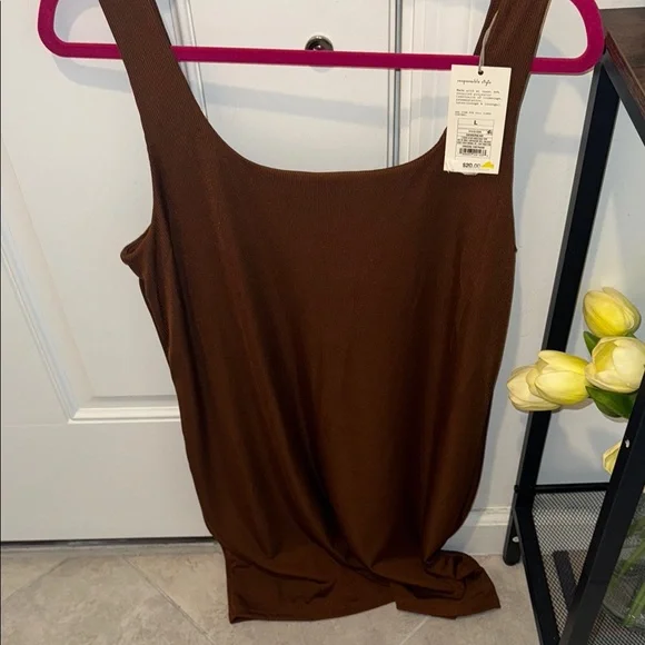 slim fit dress slacks Solid colour ribbed tank dress main image 1